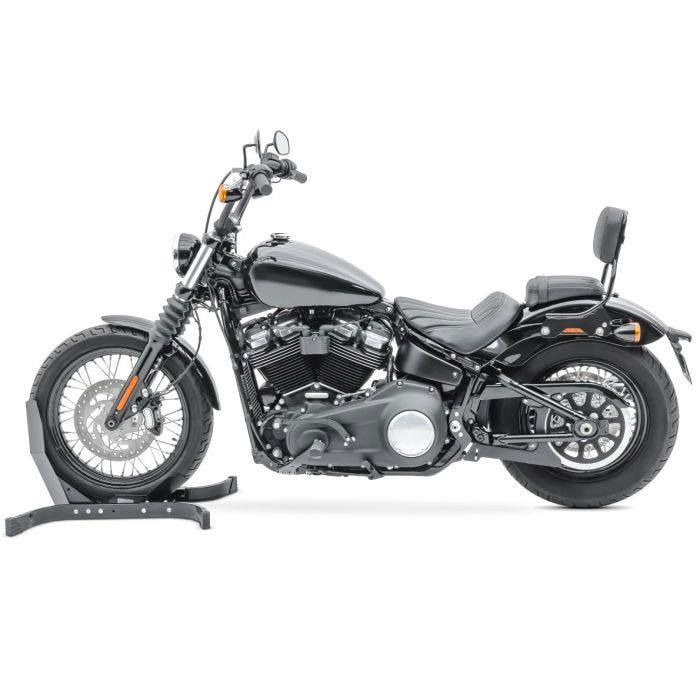 Sissy Bar compatible avec Harley Davidson Softail 18-25 Craftride R1 detachable noir + Porte Bagages p. Sissy Bar