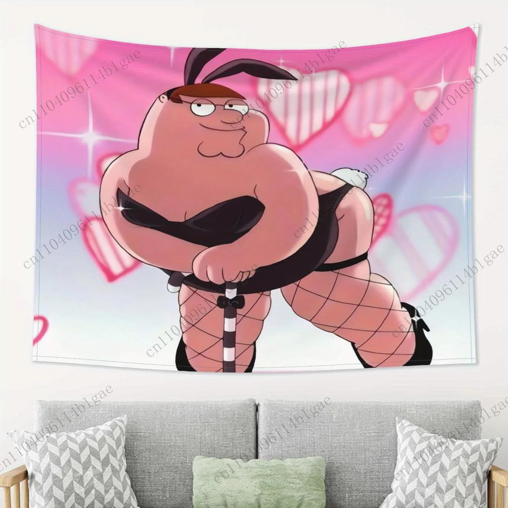 Cartoon Chubby Character Wall Tapestry Sexy Outfit Design Unique Home Decor Wall Hanging Art for Bedroom Living Room