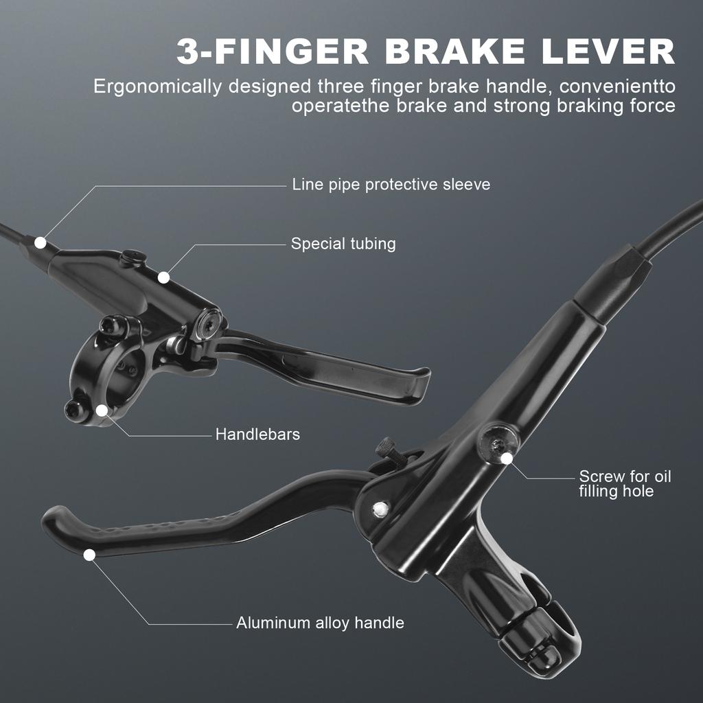 Hydraulic Brake Set Mountain Bike Hydraulic Disc Brakes, Bicycle Disc Brake Set Front 800mm Rear 1400mm MTB Hydraulic Brake Set