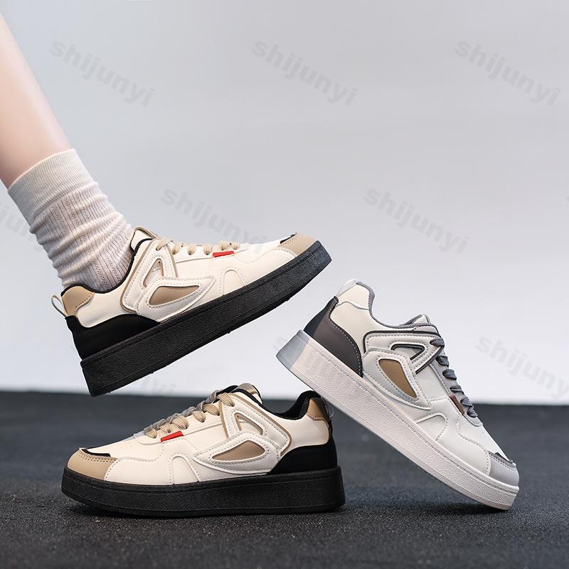 Fashion Women's Outdoor Non Slip Sneakers 2025 Autumn New Vintage Fashion Lace Up Casual Shoes Student Comfortable Height Increase Flats