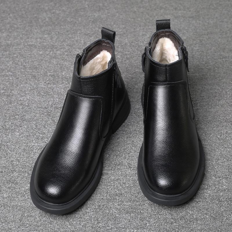 Martin boots men's autumn new British style tooling boots high-top leather trend retro leather boots winter Chelsea boots