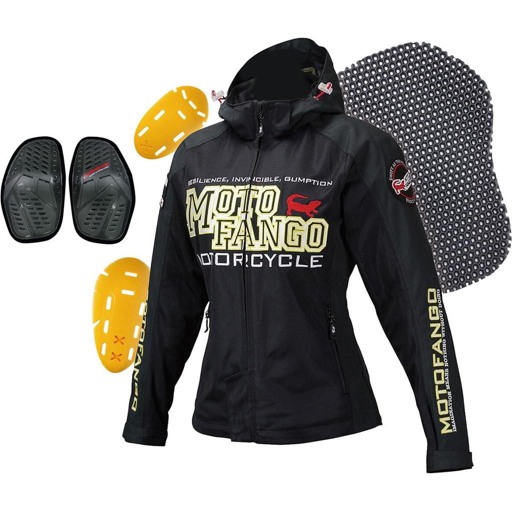 KOMINE Motorcycle Jacket Half Mesh Parka L 1174 For and Autumn Mesh Material CE Standard Level 2 CE Standard Protector Black/Red MJ-004 Spring,