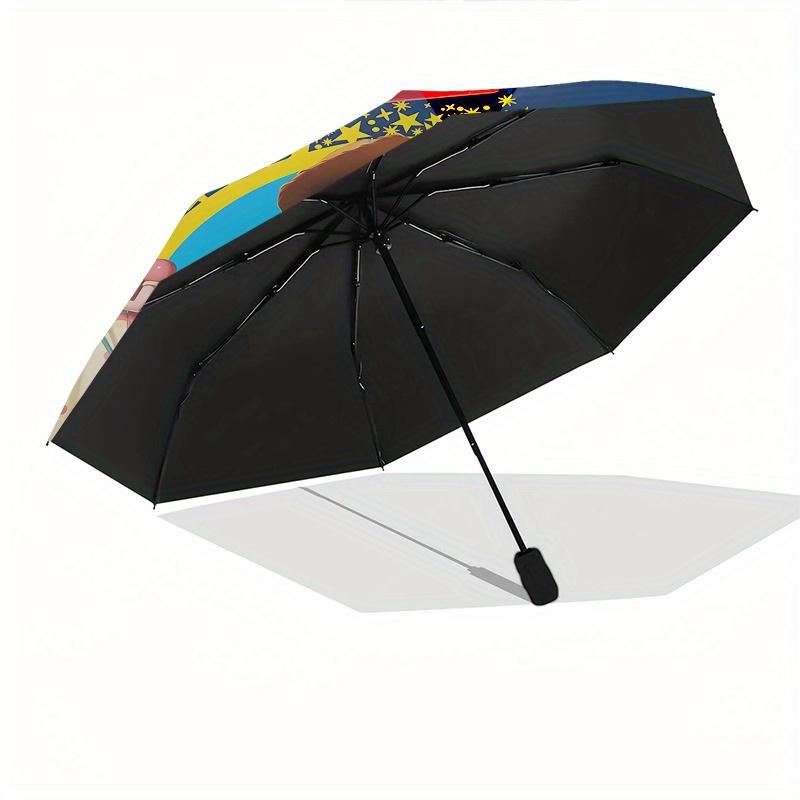 Toy Story, Woody Automatic Opening and Closing Umbrella, Compact Travel Umbrella, Lightweight and Portable, Suitable for Beach Commuting Bus