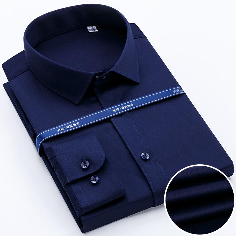 Pánská košile s dlouhým rukávem z mercerované bavlny nežehlivá - Špičkové formální business oblečení