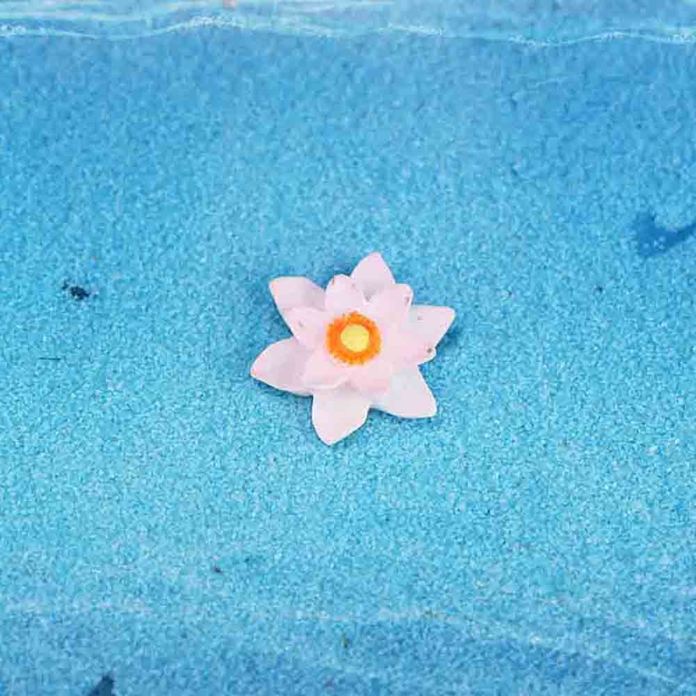 Lotus Flower Leaf Frog Goldfish Figurine Decor Miniature Resin Craft Model Ornament Mini Garden Fairy Decoration DIY Accessories
