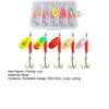 5Pcs Fishing Metal Spinners Lures with Treble Hook Mini Size Portable Wobbler Jigging Spoon Lures Fishing Accessories