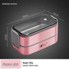 Bento Lunch Box a Doppio Strato in Acciaio Inossidabile, Contenitore Adatto al Microonde per Ufficio e Studenti