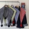 Warm Neck Wrap Shawl Striped Pattern Shoulder Cape Scarf New Knitted Scarf  Autumn Winter