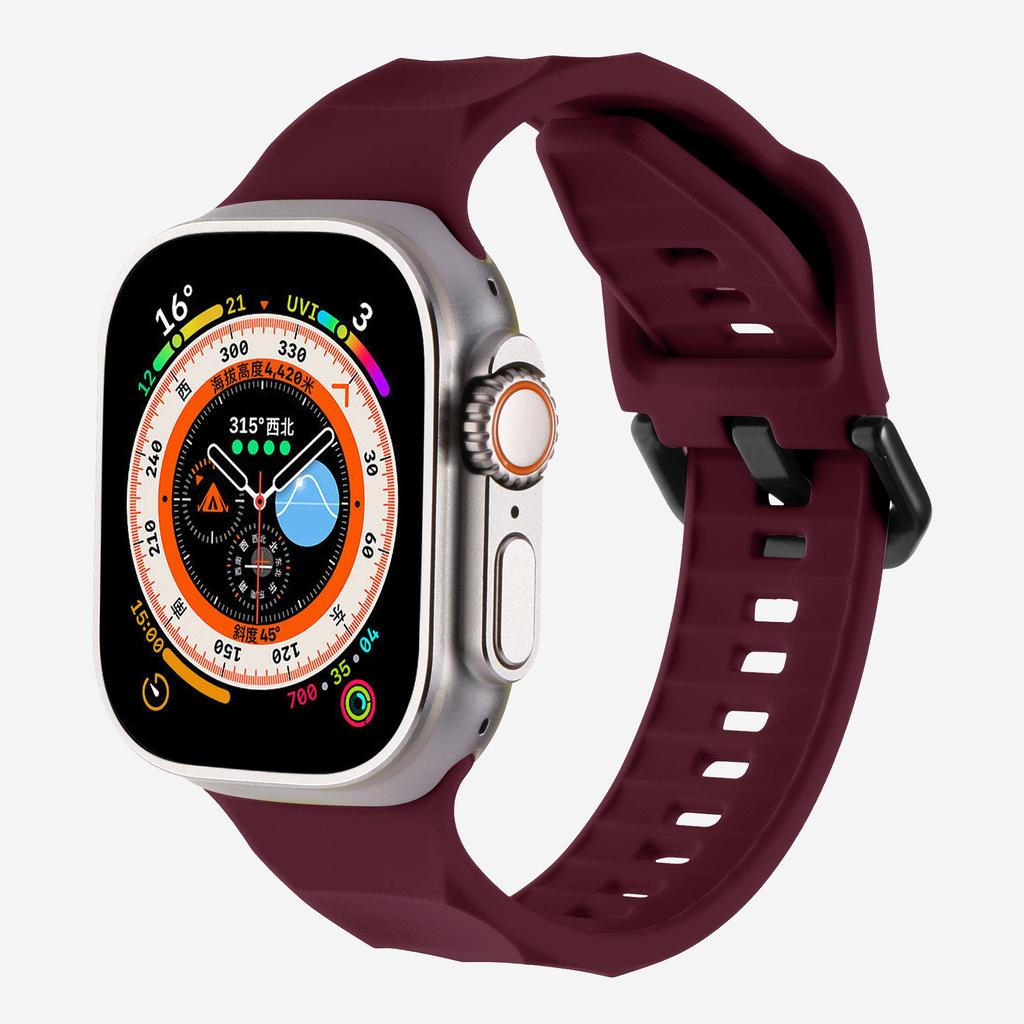 Soft Silicone Band for Apple Watch Ultra 3/2 49mm 46mm 45mm 44mm 42mm 40 41 Mm Sport Wristband iWatch Series 11 10 9 8 7 5 SE 3