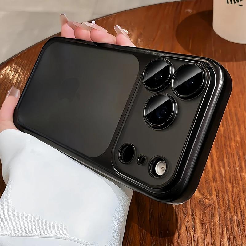 Luxury Matte Translucent Phone Case For iPhone 17 16 15 14 13 Pro Max 17Pro 16Pro Air Lens Protection Plating Bumper Cases Cover