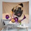 Cute Animals Pet Pug Dog Decor Tapestry for Backdrop Creativity Bedroom Dorm Living Room Modern Decor Wall Hanging Tapestries