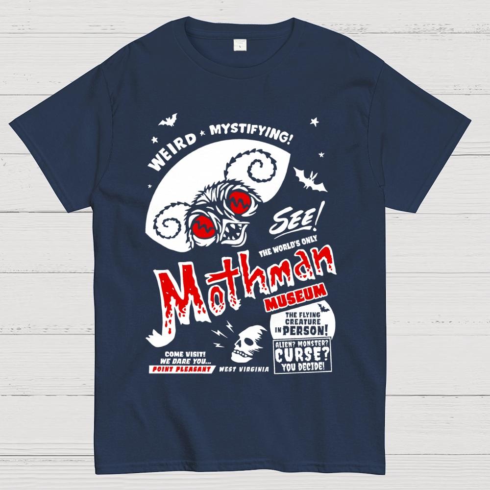 Mothman Museum Unisex 100% Cotton Summer Casual Cool Loose T-Shirt