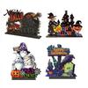 Festive Atmosphere Tabletop Decor Halloween Wooden Table Centerpiece, Decorative Sign Ornaments, 3D Layered Gnome Pumpkin Skeleton