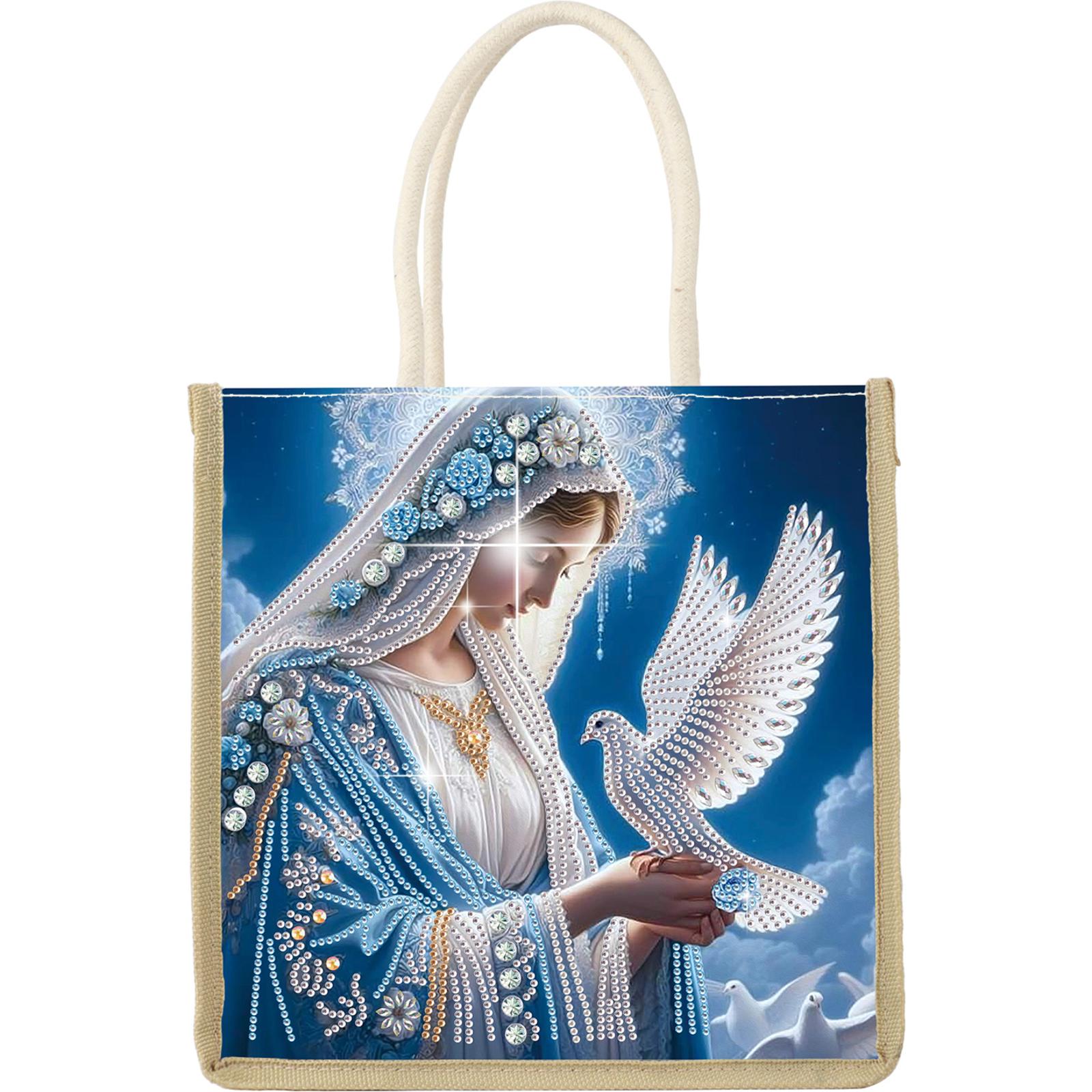 

Diamond Painting Shopping Bag Diamond Art Shoulder Bag Partial Drill Rhinestones Handbag DIY Diamond Tote Handbag for Shopping