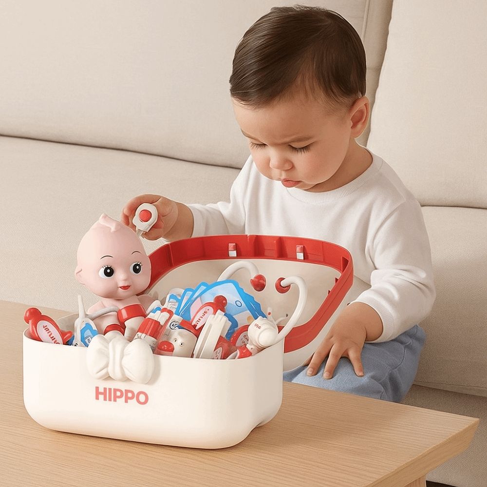 Educational Game Kid Stethoscope Doctor Set Pretent Play Toys Nurse Tools Bag Toys  Kids Gift