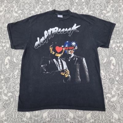 Maglietta Vintage Daft Punk Album Discovery Stampa Grafica Y2k