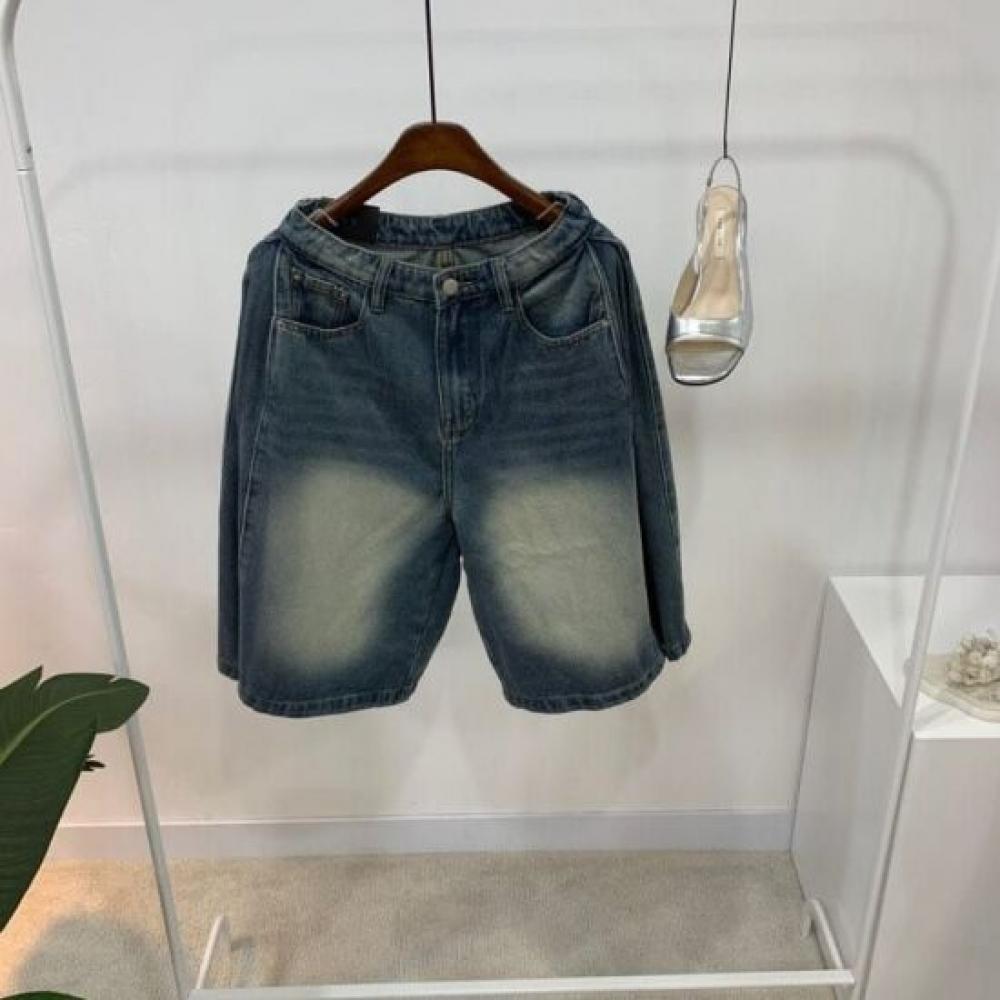 C S In The Room Tanu Side pIntuCk Snap waSh Denim Bermuda pantS 4Color