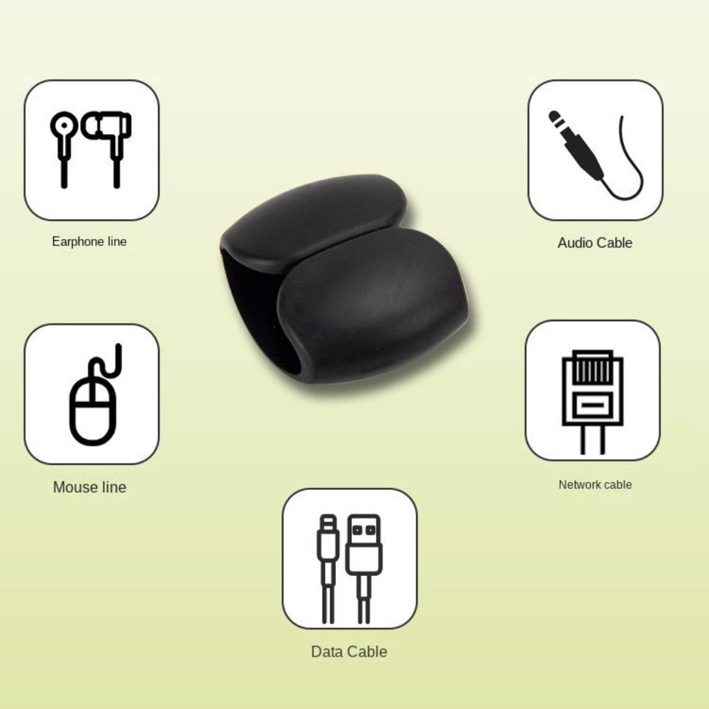 5pcs Cable Management Cable Organizer Arrangement Buckle Cord Clip Wire Winder  Office Desktop