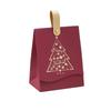 10PCS with Leather Handles Merry Christmas Candy Gift Box Hot-Stamped Cookie Package Bag  Banquet