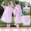 Children's Cartoon EVA Waterproof Raincoat with Hidden Backpack Compartment, Windproof and Heavy Rain Protection for Primary Students
