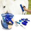 10 Pcs Horse Grooming Kit Complete Horse Brush Set Sweat Scraper Brush Comb Equine Grooming Tools for Shedding & Daily Care