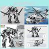 Robot Armed Transformable Helicopter Assembling Building Blocks Children Toy