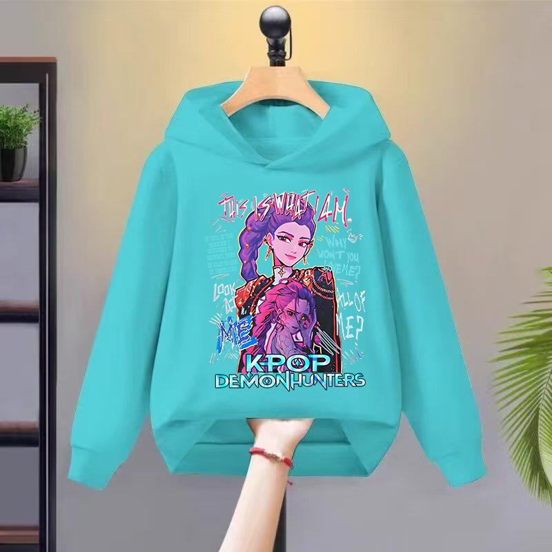 2025 New Kpop Witch Hunt Children's Hoodie Girls' Spring and Autumn Hooded Sportswear Fashion Versatile Top