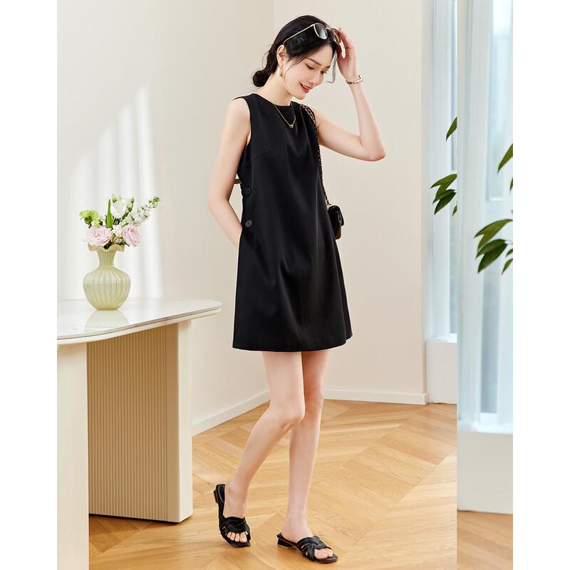 TERRE BLEUE Damen Ärmelloses Westenkleid Zweiteiliges Set