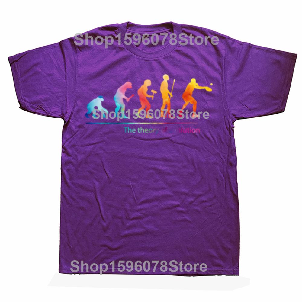 

Funny The Theory of Evolution Table Tennis Graphic Tshirt Men Womens Fashion Casual Tshirt 100 Cotton Loose Ping Pong T Shirt 4XL