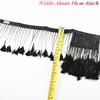 1Meters Black White Feathers for Needlework Ribbon Tape Fringe Feather Trim Pheasant Turkey Ostrich Goose Marabou Sewing Clothes