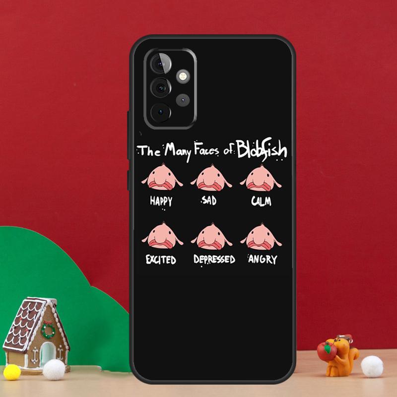 Blobfish Case For Samsung Galaxy A54 A06 A16 A26 A36 A56 A53 A32 A52 A33 A13 A55 A35 A15 A14 A34 A17