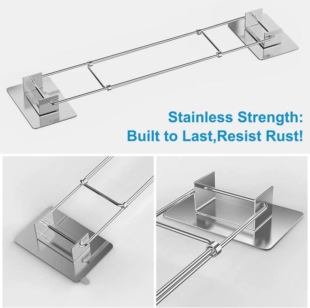 1PCS Shower Adjustable Stainless Steel Storage Corner Rack, Bathroom Corner Length 7-13 Inches Free Adjustment