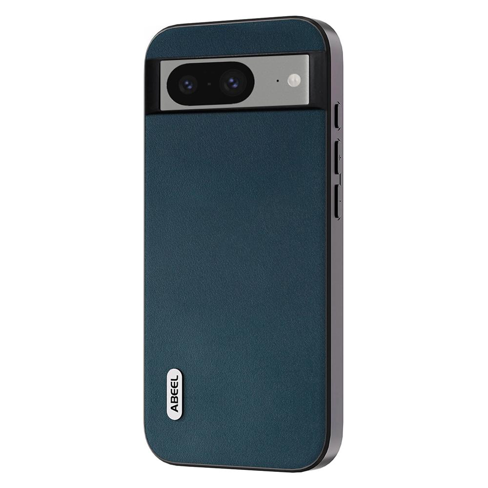 

ABEEL For Google Pixel 8 Nappa Texture Mobile Case Genuine Cow Leather+PC+TPU Cover Green