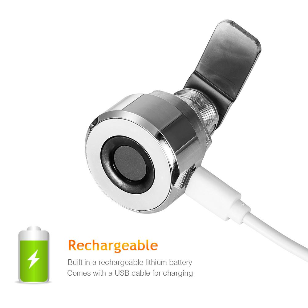 Digital Fingerprint Lock Drawer Lock Rechargeable Keyless Built-in Zinc Alloy Smart Cabinet Lock Household Cabinet Lock