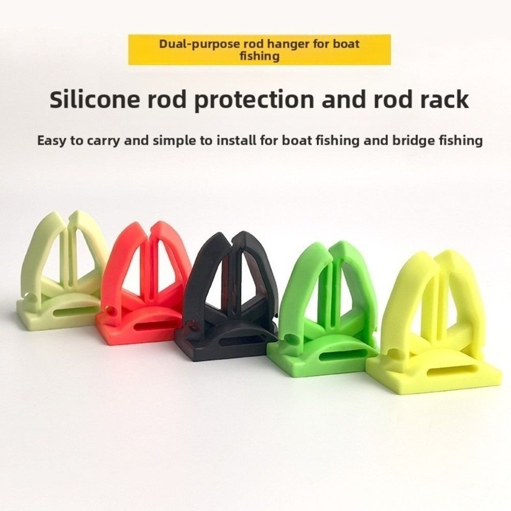 Silicone Pole Rack V-shaped Rod Gear Storage Fishing Gear Fishing Rod Holder  Boat Fishing