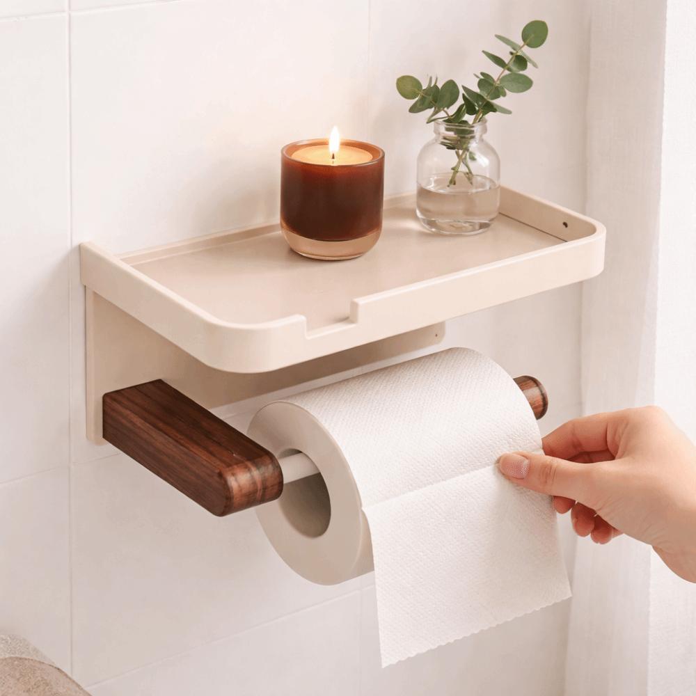 No Drill Toilet Paper Holder Wall Mounted Face Towel Tissue Boxes Tissue Paper Rack  Kitchen