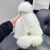 Mink Hair Women Hat Winter Thickened Warm Ear Protection Mink Woven Hat Fur Fox Ball Hat