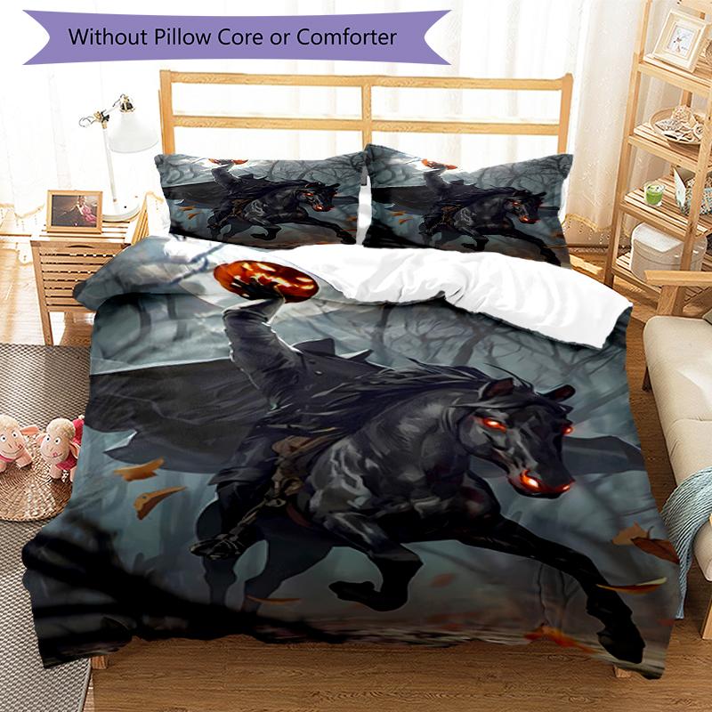 3pcs World of Warcraft Characters2 Pattern Bedding Set Duvet Cover Set Includes Duvet Cover &pillowcases, Perfect All Season Bedroom Decoration & Gift