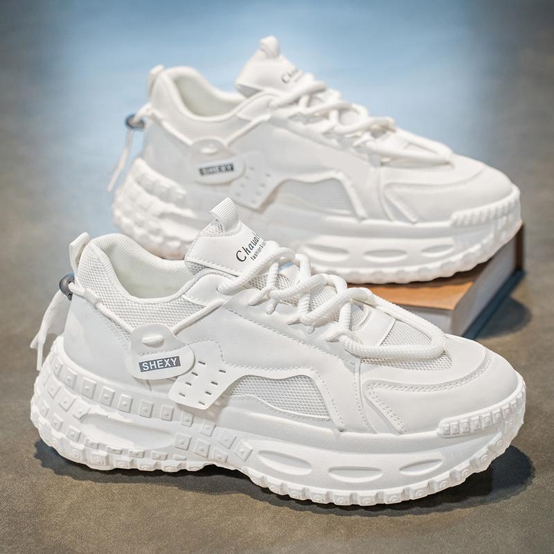 New Fashion Men 's Four Seasons Comfortable Thick Sole Shoes Students BoysTrending Soft Sole Breathable Casual Running Sneakers