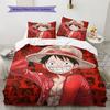 Set Copripiumino Trapuntato con Fantasia D di Luffy Federa per Cuscino Regalo di Compleanno per la Casa(1 * copripiumino + 2 * federa, senza nucleo)