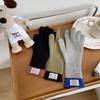 Color Matching Can Touch Screen New Five-finger Gloves Female Autumn and Winter Korean Version of All Outdoor Cycling Warm and Cold Knitted Gloves