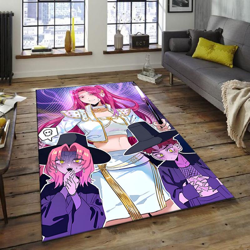 1pc KPop Demon Hunters MIRA3 Design Area Rug - Non-Slip, Soft & Cozy Floor Mat for Living Room, Bedroom, Office - Indoor/Outdoor Decorative Carpet