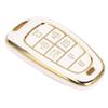 7 Buttons Car Key Fob Cover PU Full Coverage Protective Portable Car Key Cover Protector for Sonata     2022 To 2024