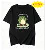 American Cartoon Tattered Frog Print Tshirt With Quirky Emotional Style Casual Short Sleeved Summer Top