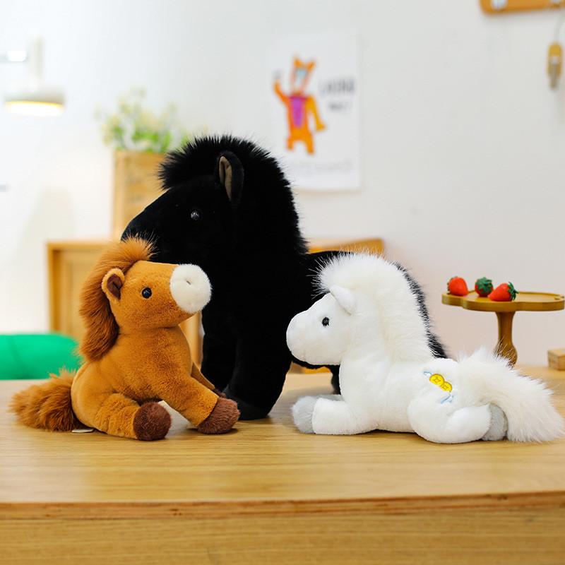 Cute Horse Animal Plush Toy Cartoon Stuffed Doll Kids Bedroom Gift Decoration