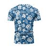 Herenmode T-shirt met V-hals en korte mouwen en print
