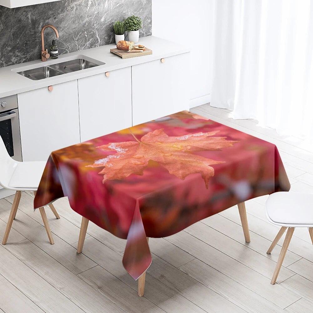 Landscape Printing Tablecloth Camping  Stain Resistant Waterproof Restaurant Table Decoration Kitchen Home