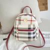 Women's Bag New Trend Fashion Plaid Printing Backpack Multi-functional Small Backpack Women's Oblique Span Bag