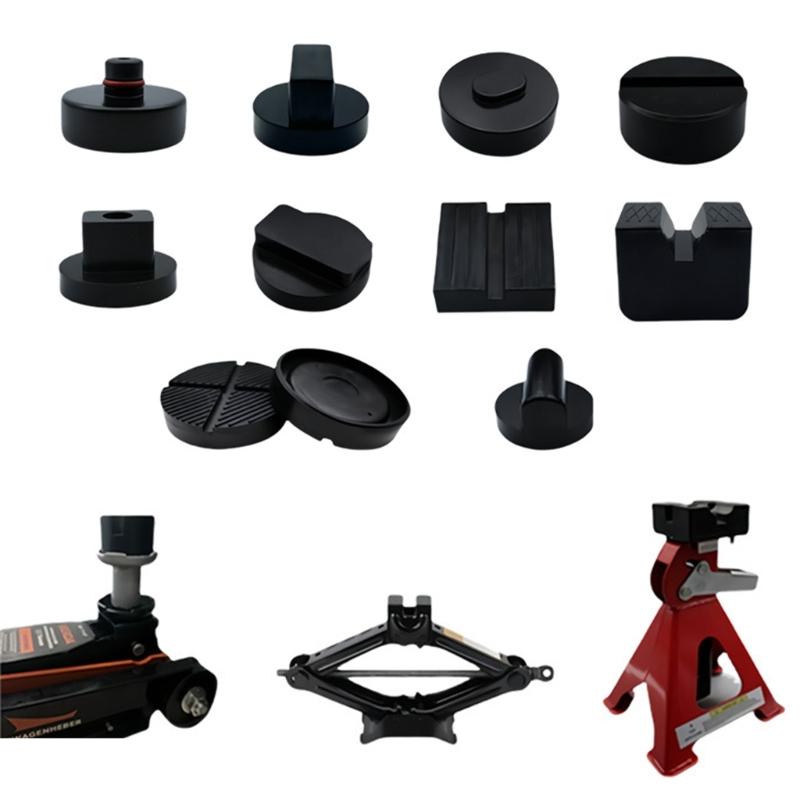 Car Reinforced Rubber Jacking Lift Pad For Secure Vehicle Elevations In Professional Repairs Compact Design Easy Storage