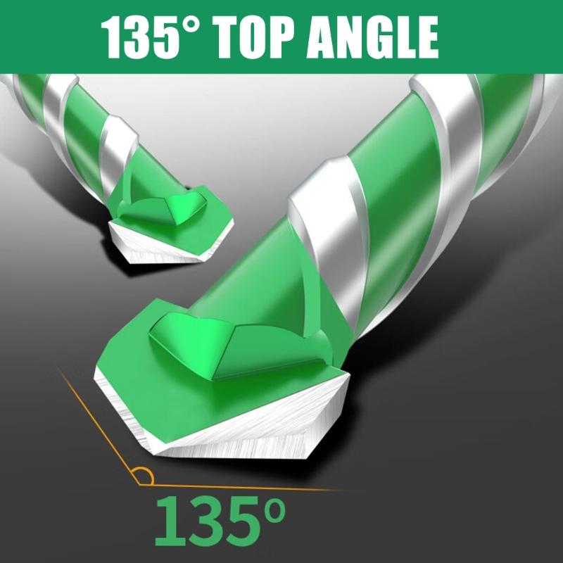 Spiralbohrer für Fliesen Beton Multifunktionale Bohrer Superharte Schneide Bohrer 3-12mm Schlagbohrer